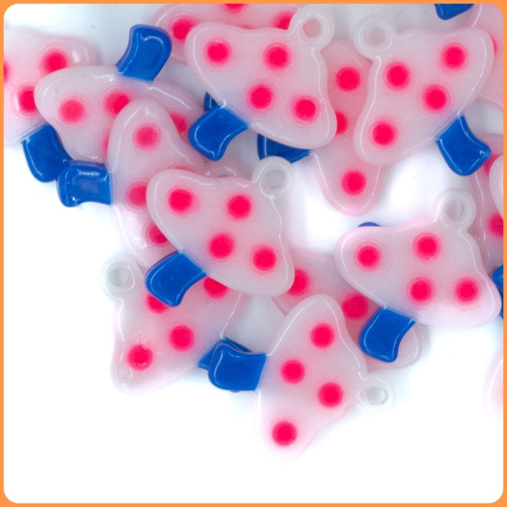 Glow-in-the-Dark Mushroom Kandi Charm