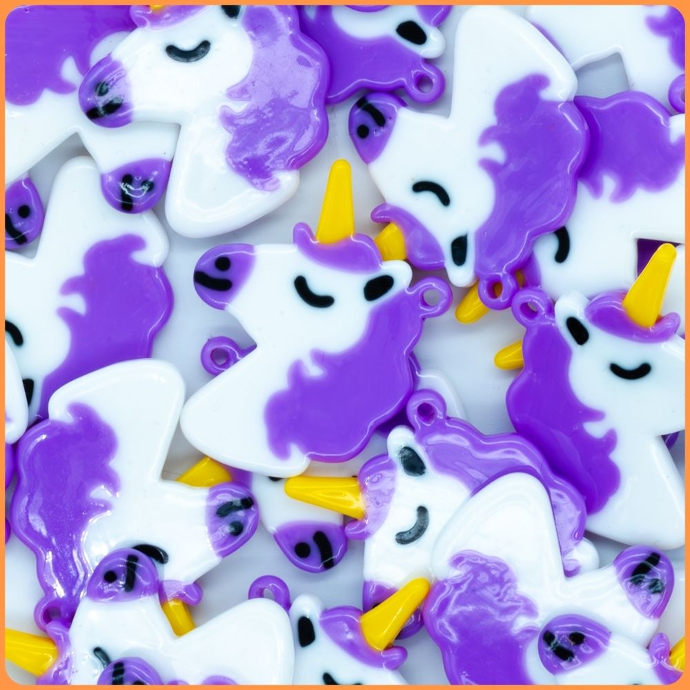 Purple Unicorn Kandi Charm