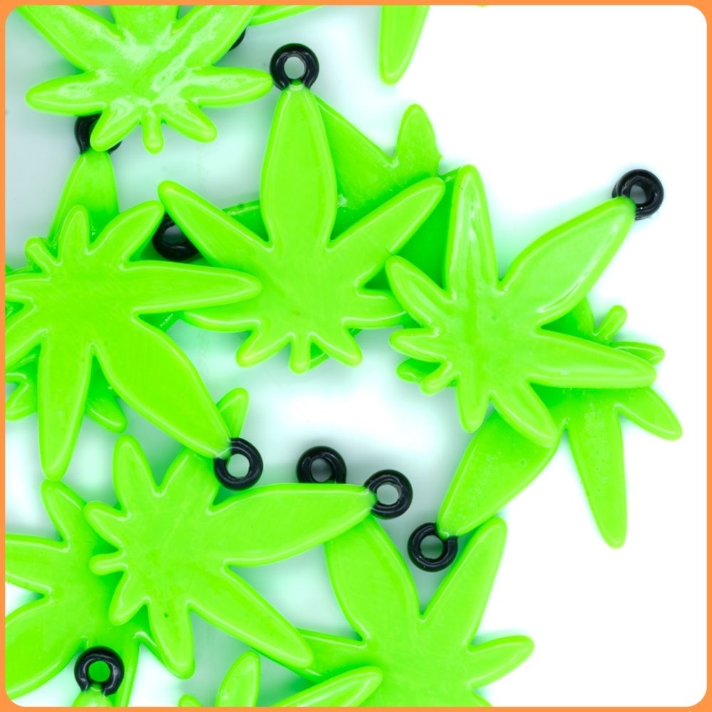 Green Weed Kandi Charm