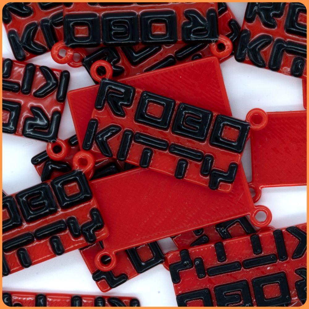 Red Robo Kitty Kandi Charm