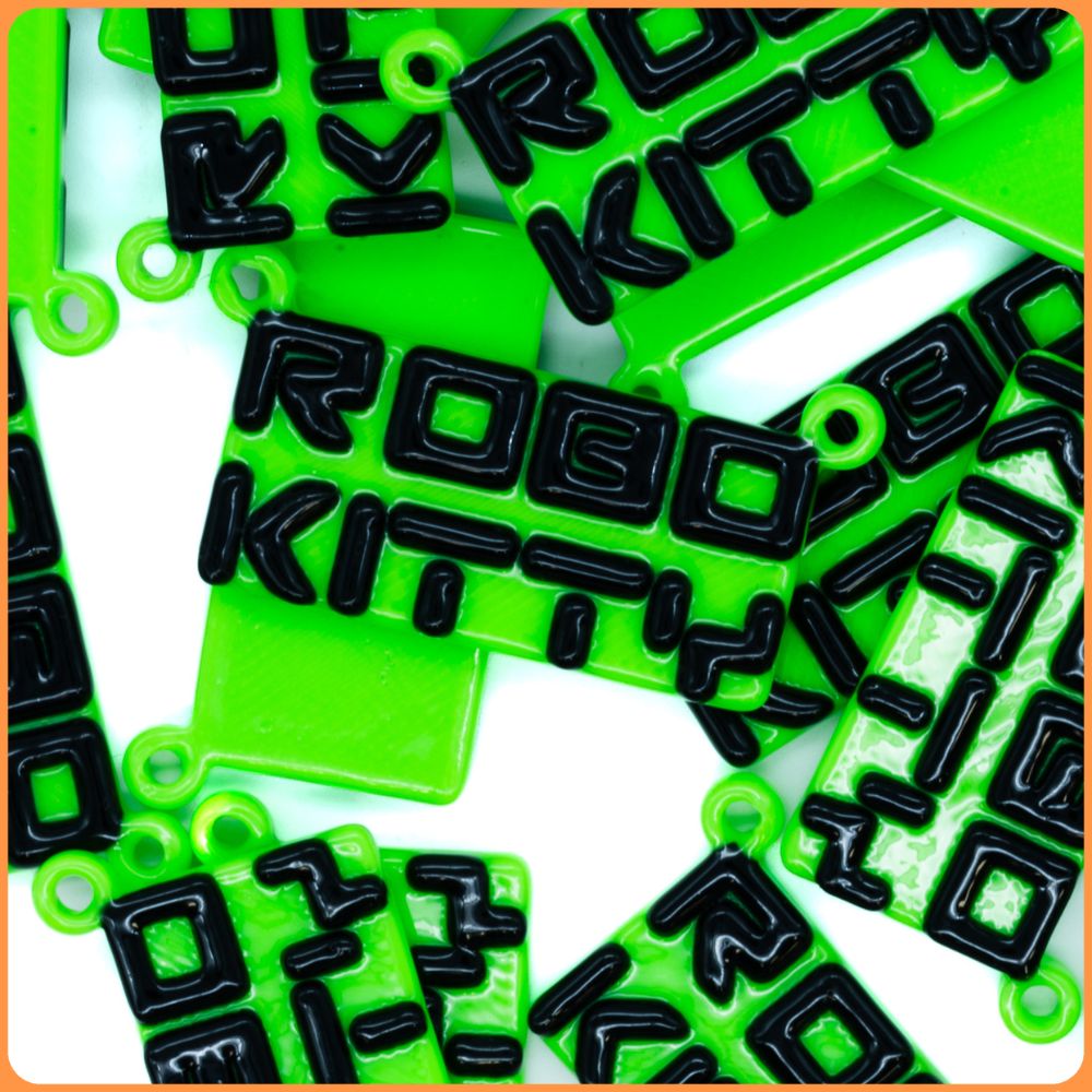 Green Robo Kitty Kandi Charm