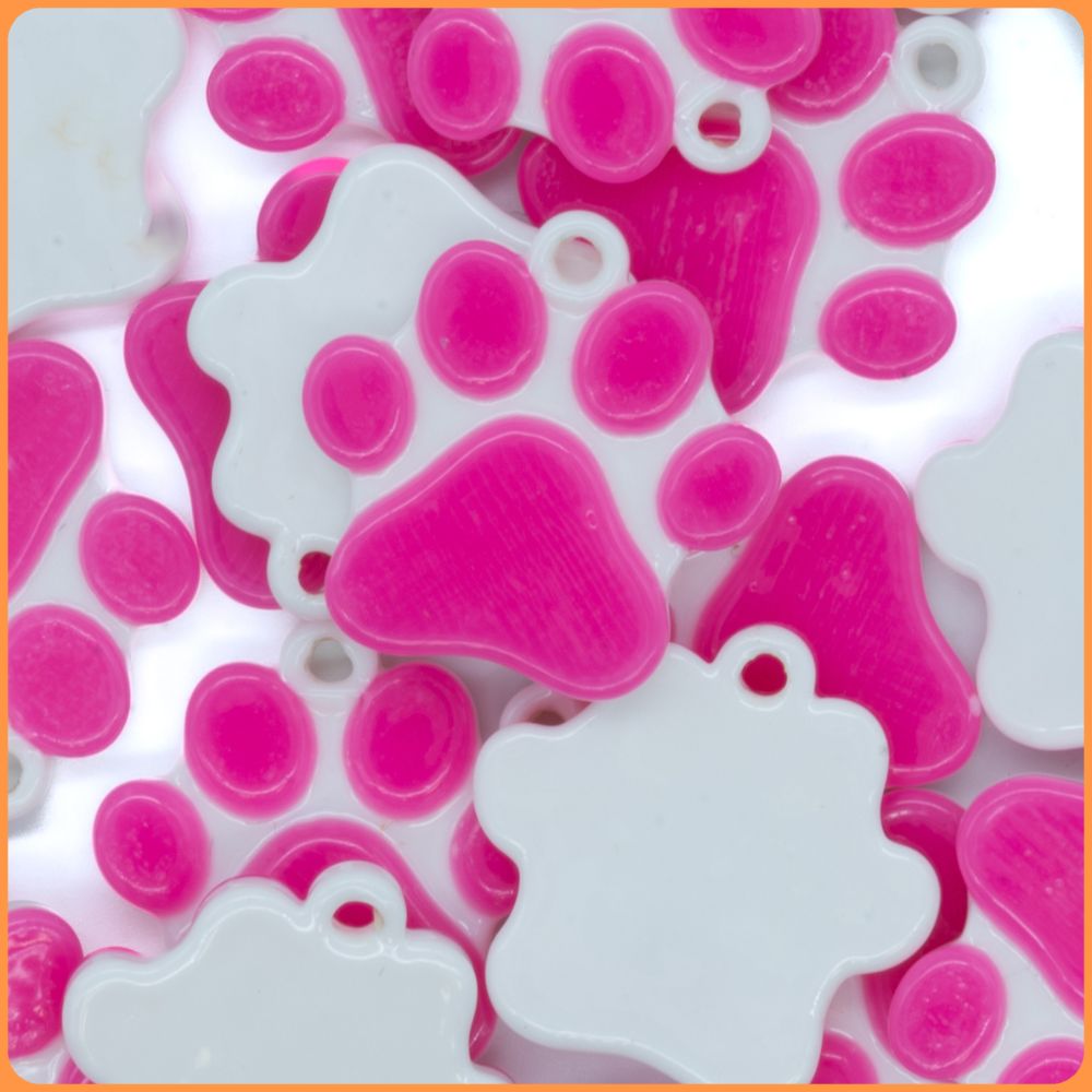 Pink Robo Kitty Paw Kandi Charm