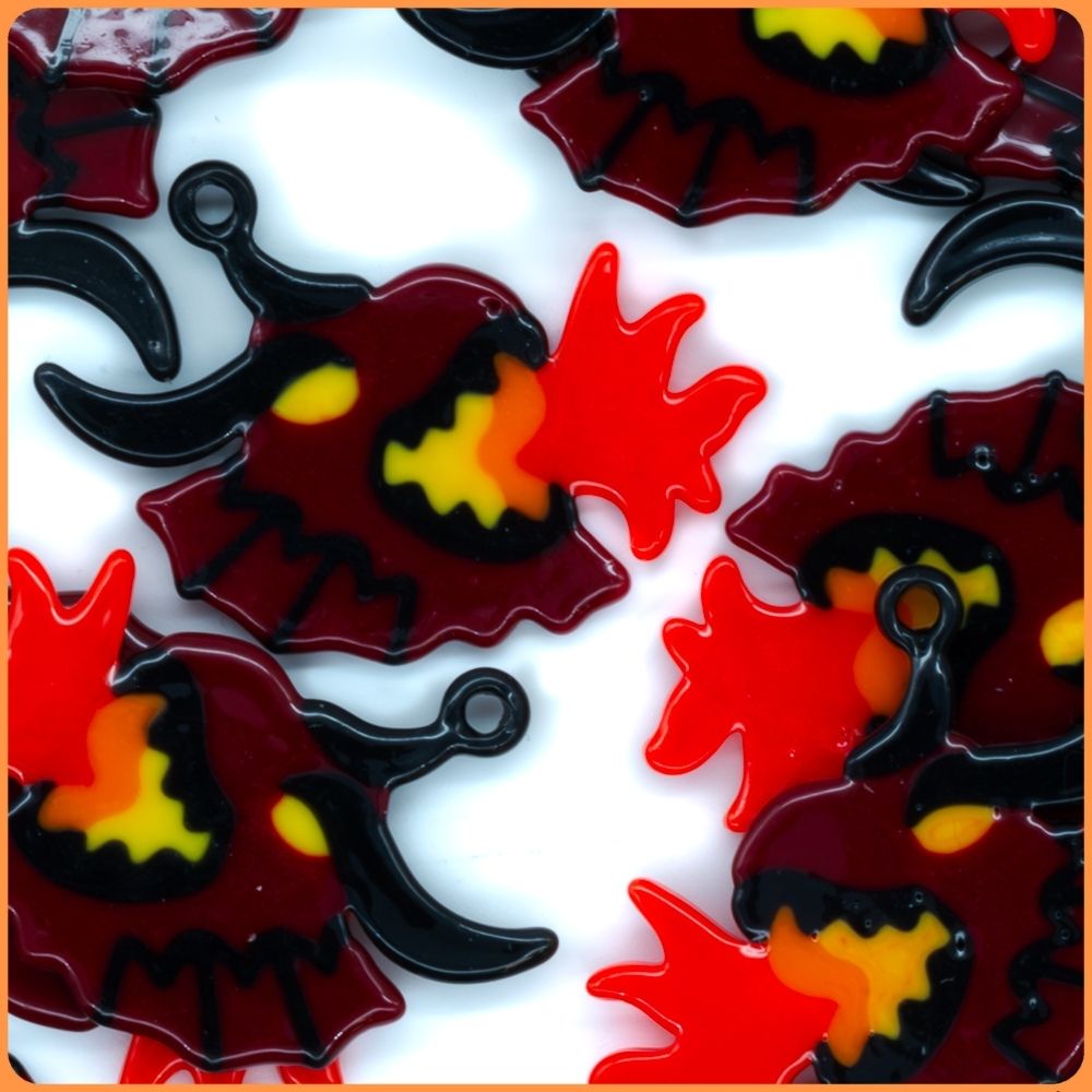 Red Flaming Dragon Kandi Charm