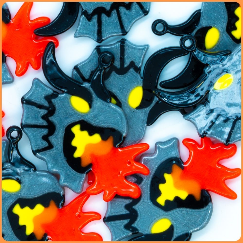 Grey Flaming Dragon Kandi Charm