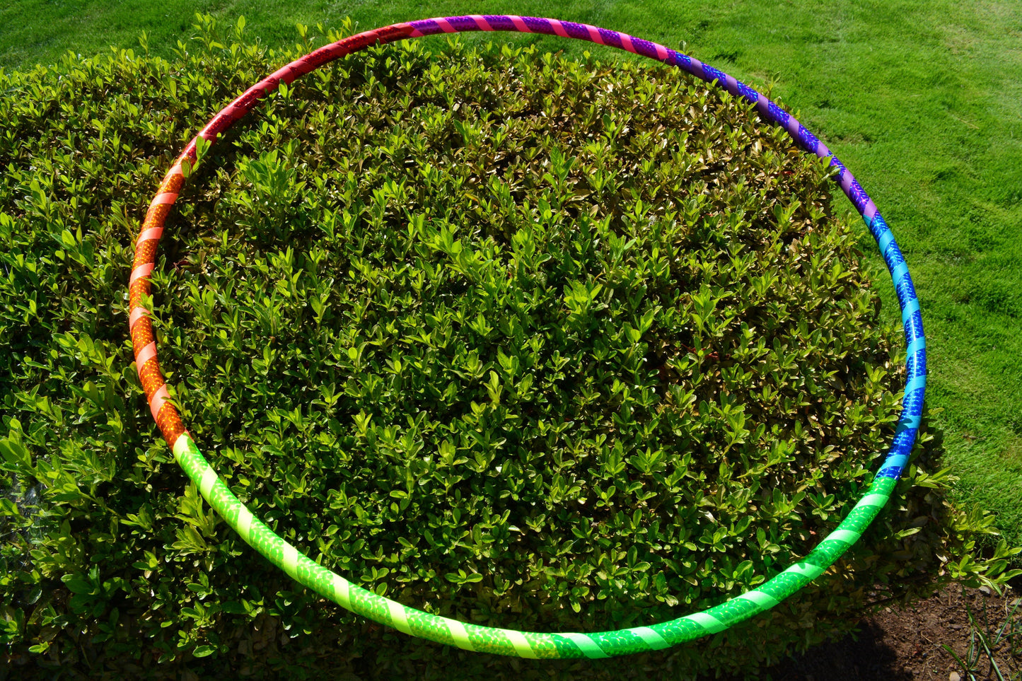Rainbow Prism Taped Hula Hoop