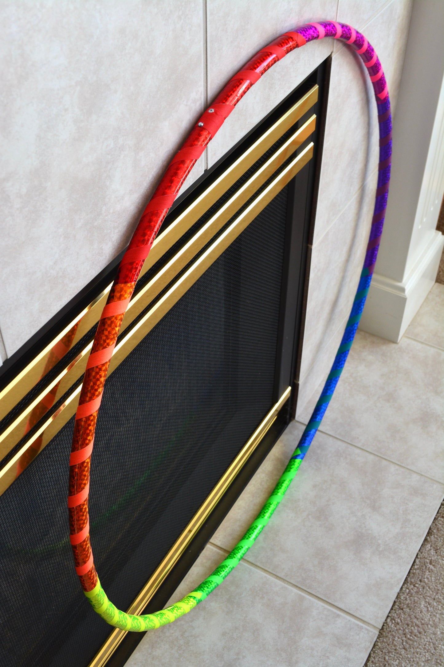 Rainbow Prism Taped Hula Hoop