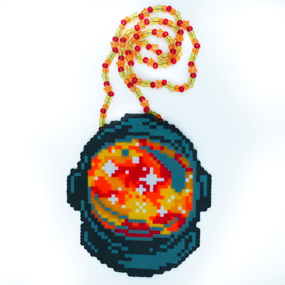 Space Helmet Perler Necklace (XL)