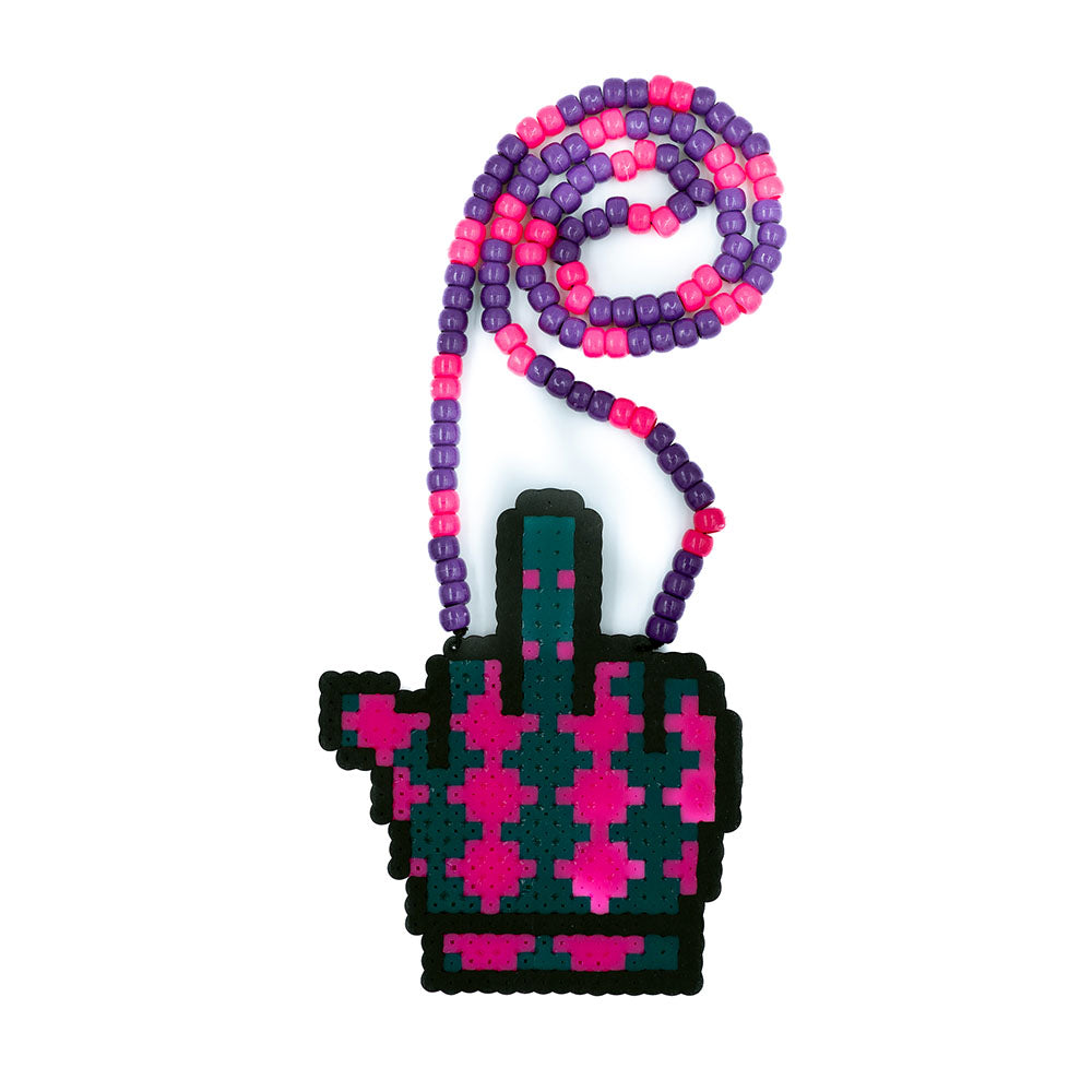 Big Middle Finger Perler Necklace (Medium)