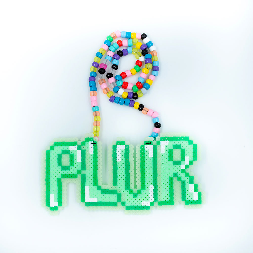 PLUR Bubble Perler Necklace (Medium)