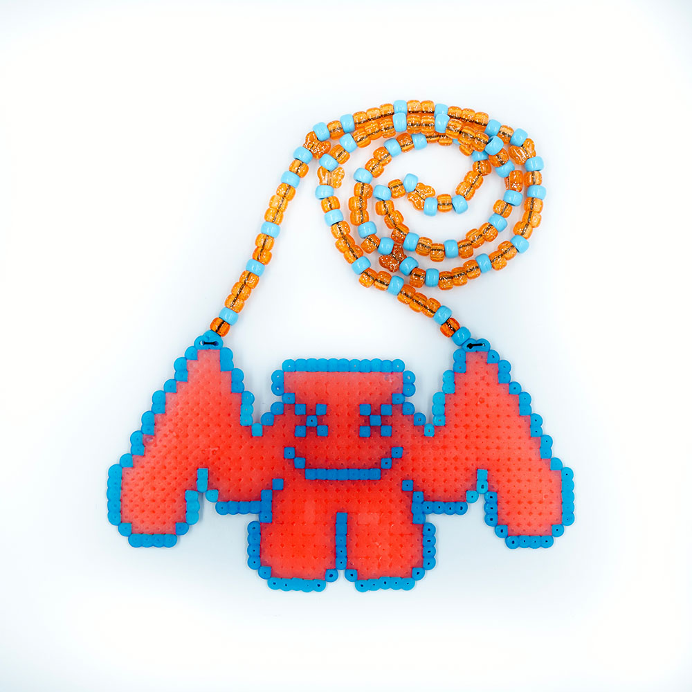 Marshmello Perler Necklace (Large)