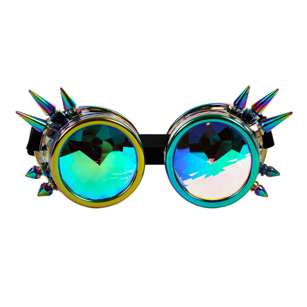 Electroplate Steampunk Kaleidoscope Round Goggles