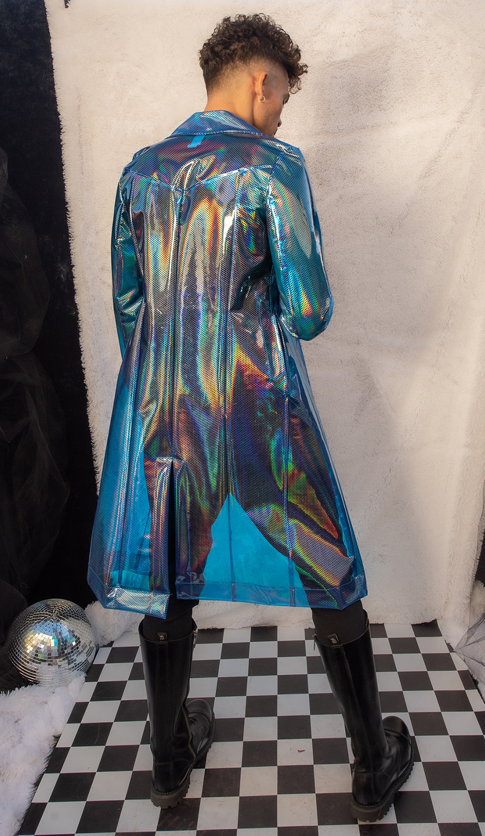 Vinyl Rave Trench Coat