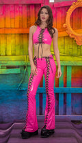 PVC Lace-Up Top