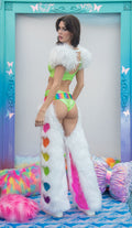 Rainbow Heart Light-Up Rave Chaps