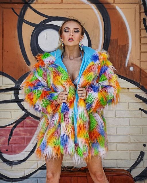 Hooded Faux Fur Coat