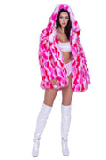 Hooded Faux Fur Coat