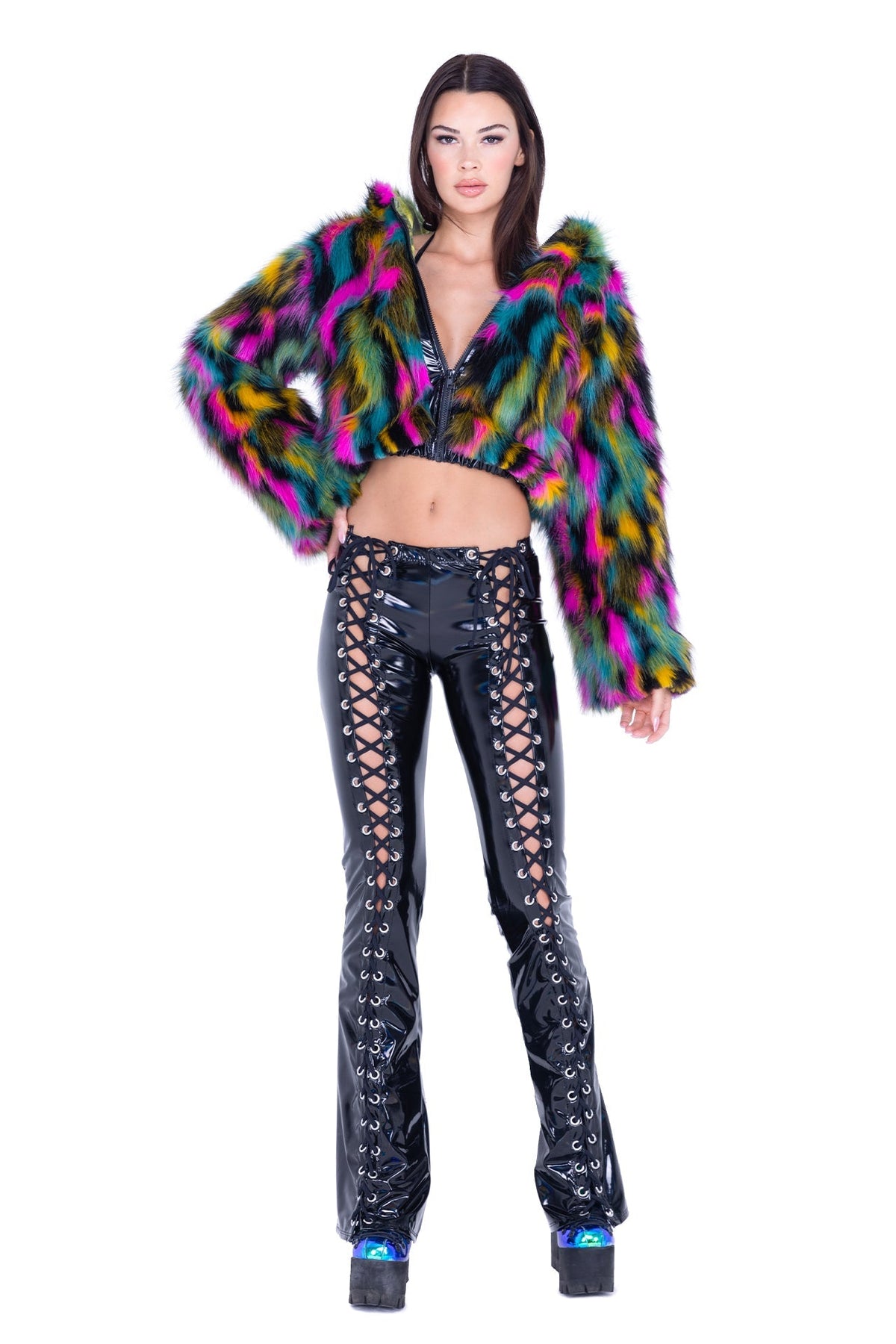 Hooded Faux Fur Jacket