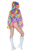 Hooded Faux Fur Jacket