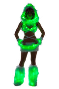 Light-Up Faux Fur Wrap Top