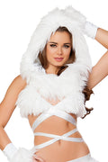 Light-Up Faux Fur Wrap Top
