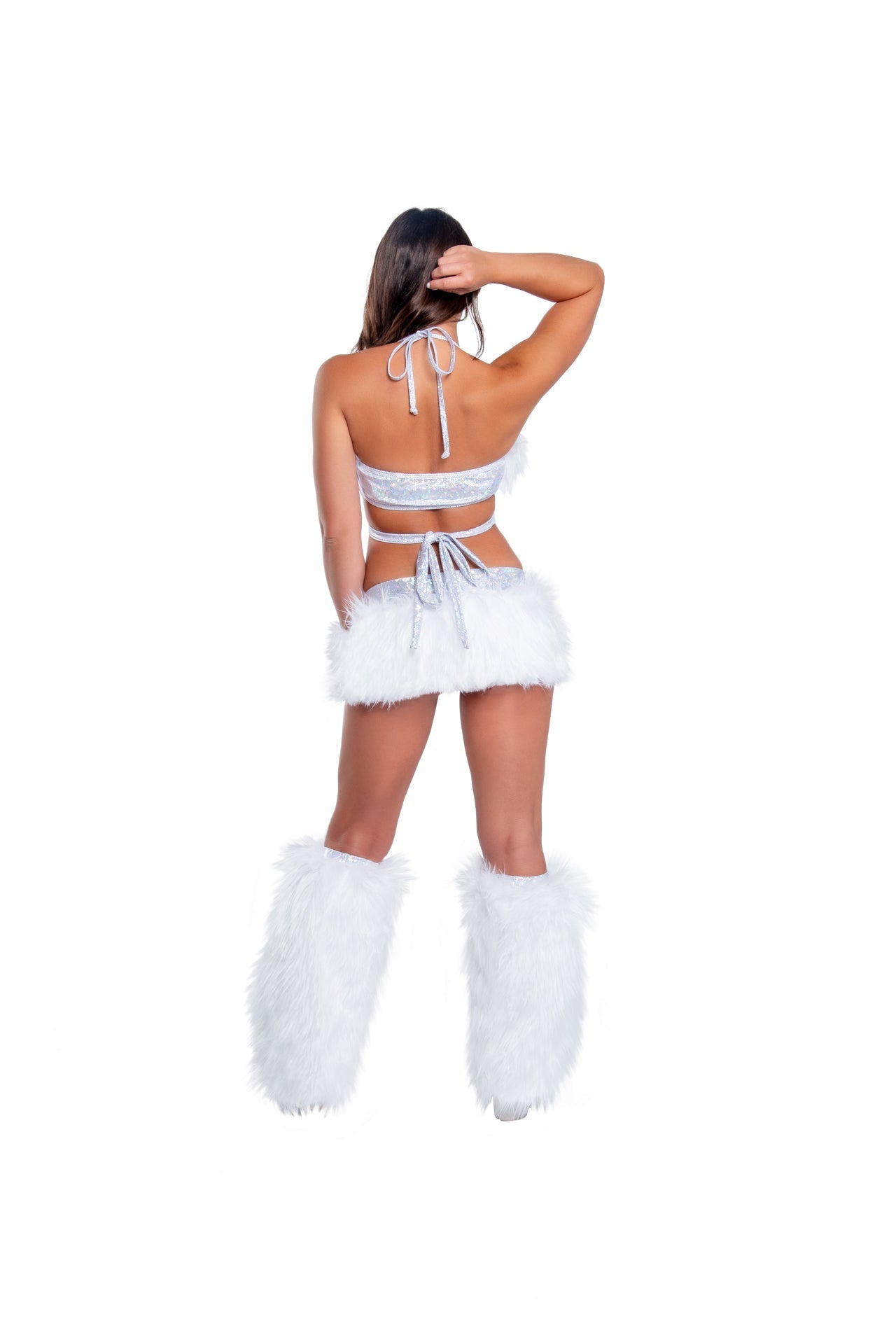 Light-Up Faux Fur Wrap Top