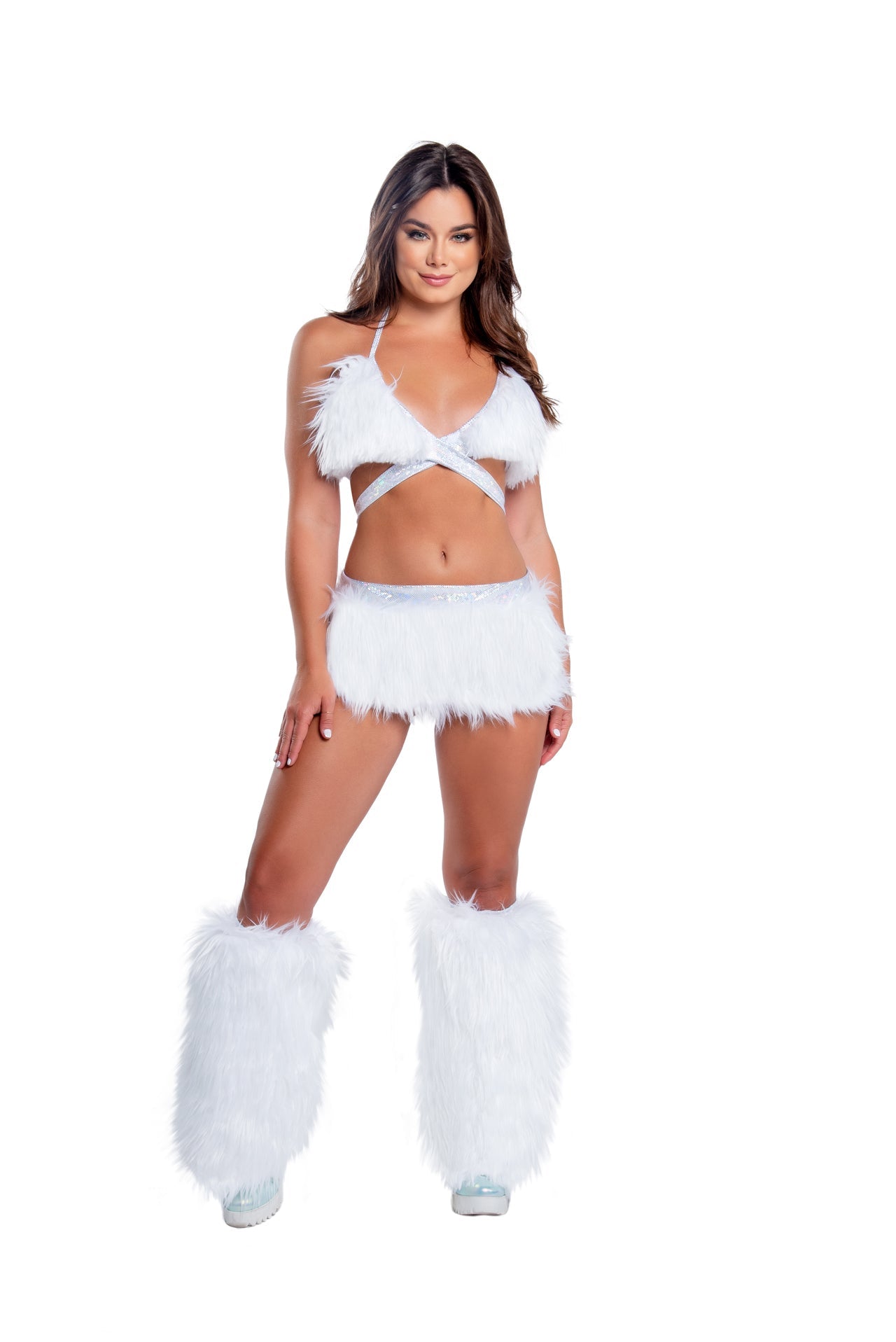 Light-Up Faux Fur Wrap Top