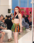 Vinyl Pleated Skirt
