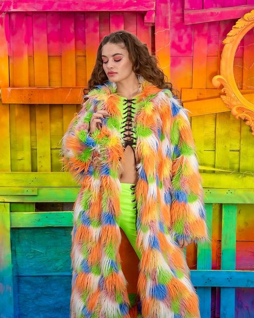 Unisex Faux Fur Mid-Length Coat