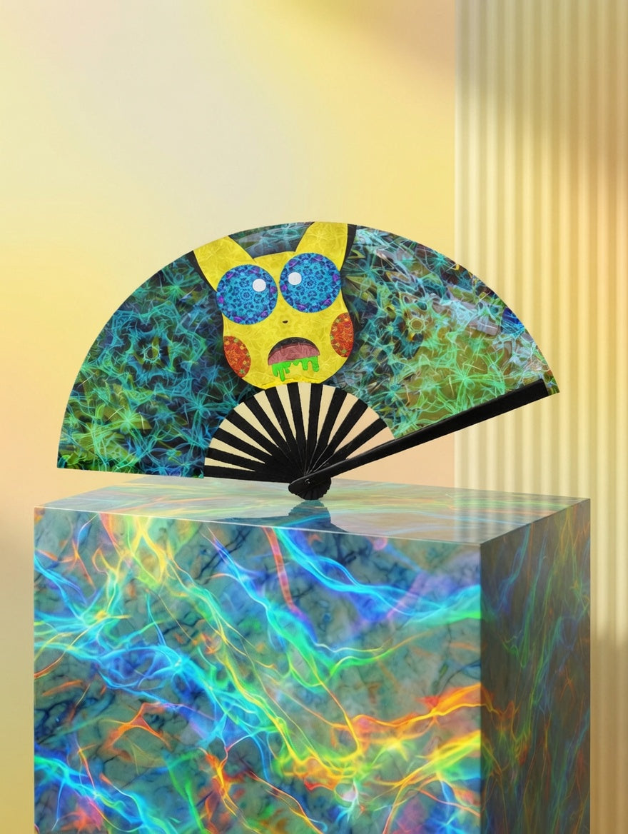 Trippin' Pikachu Hand Fan
