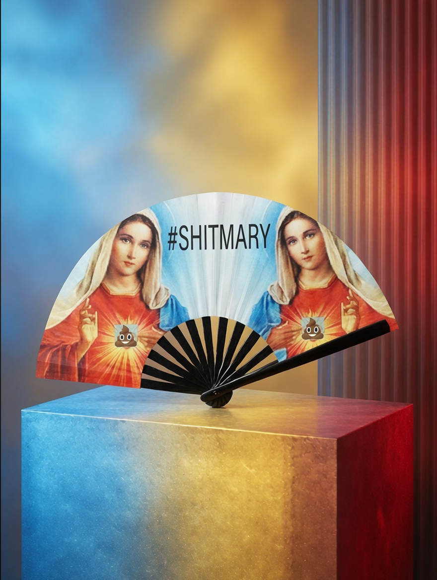 Shit Mary Hand Fan