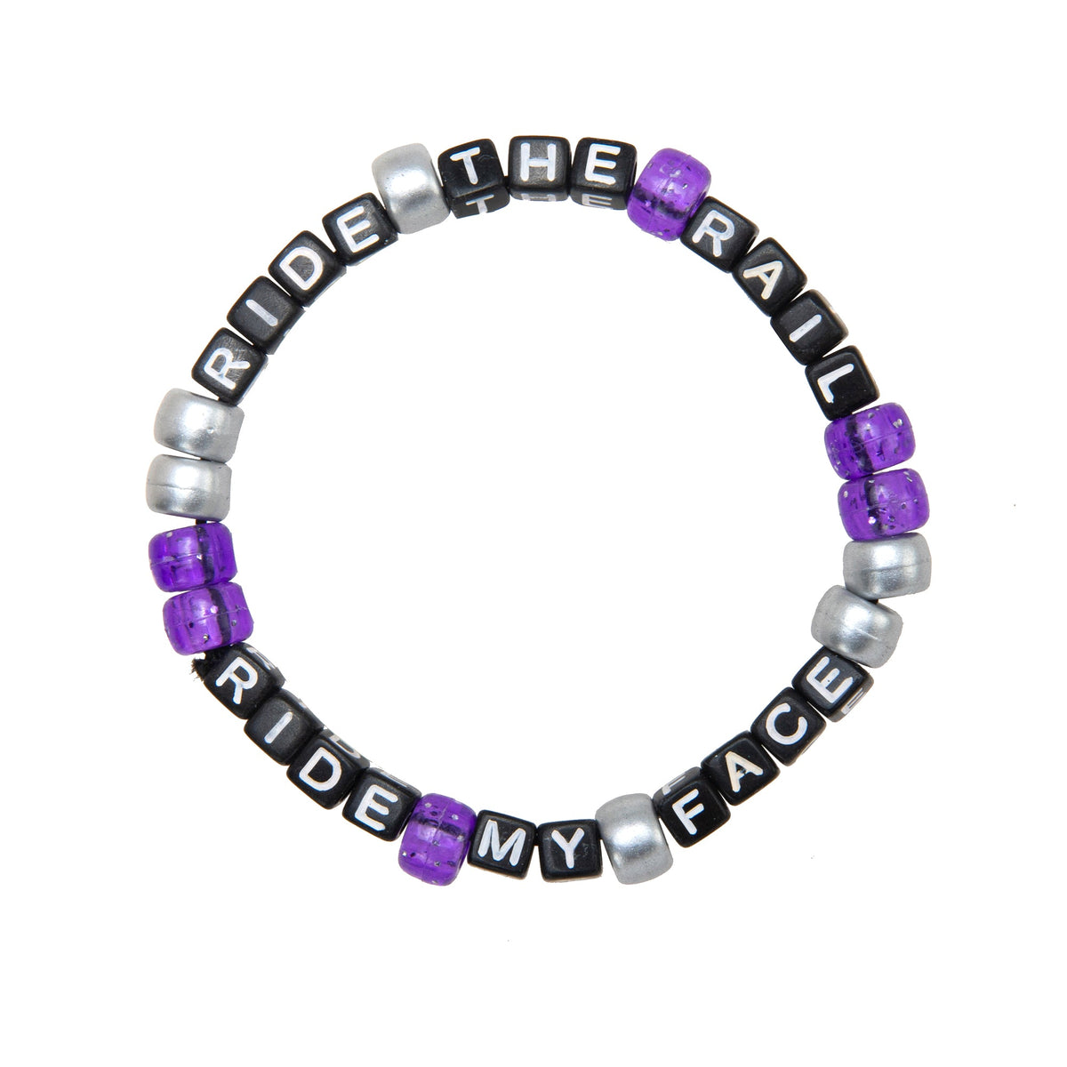Ride the Rail, Ride My Face Kandi Bracelet