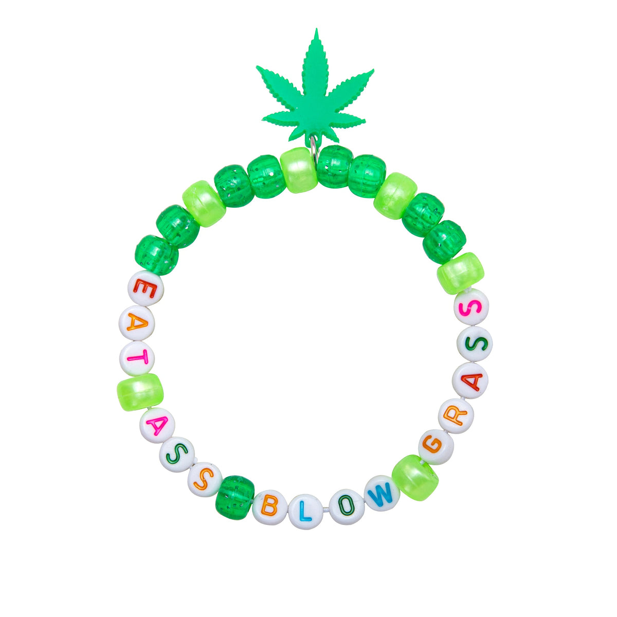 Eat Ass Blow Grass Kandi Bracelet