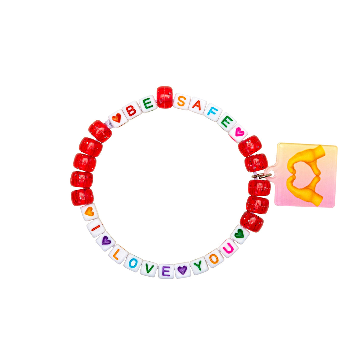 I Love You, Be Safe Kandi Bracelet