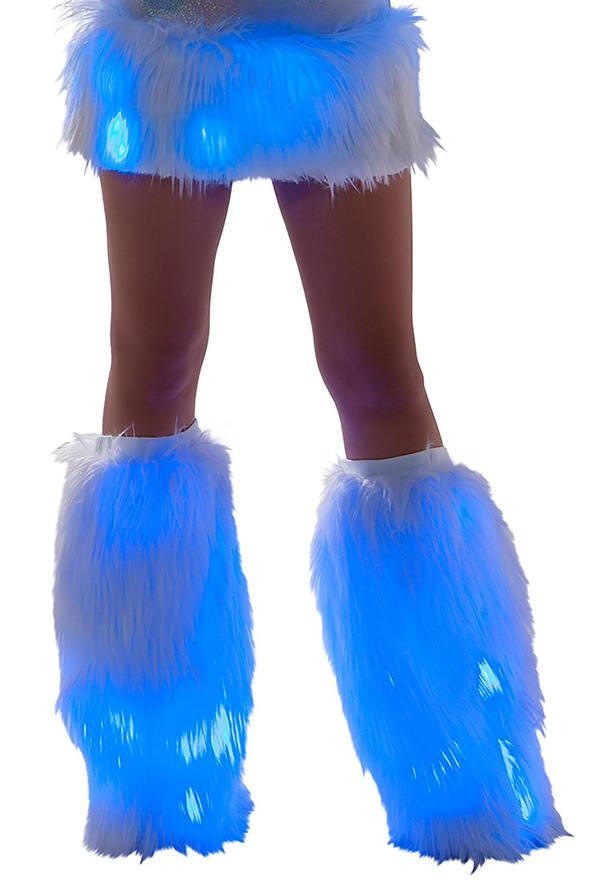 Light-Up Faux Fur Leg Warmers