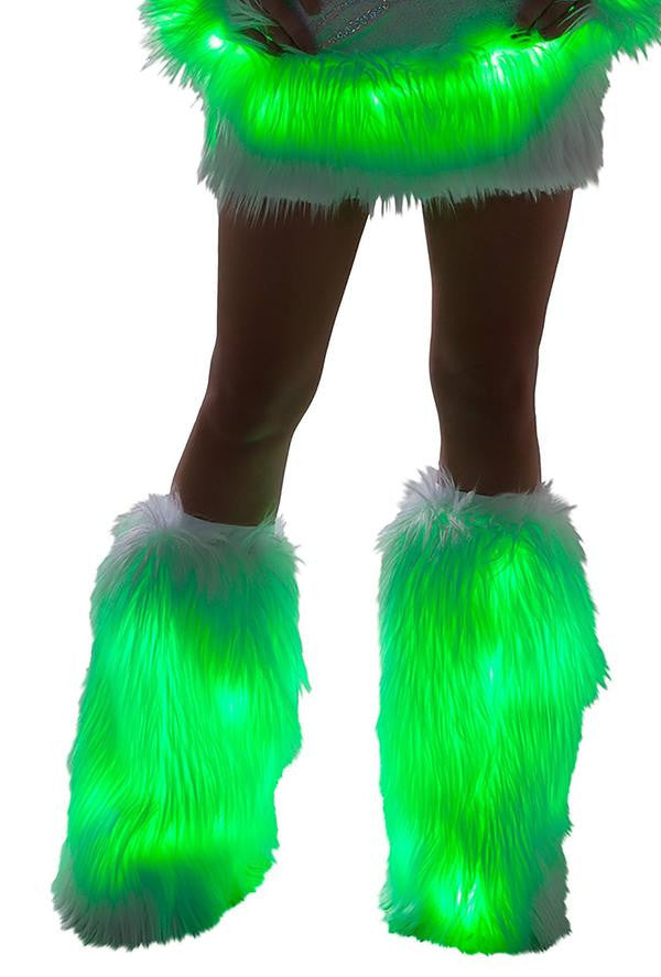 Light-Up Faux Fur Leg Warmers
