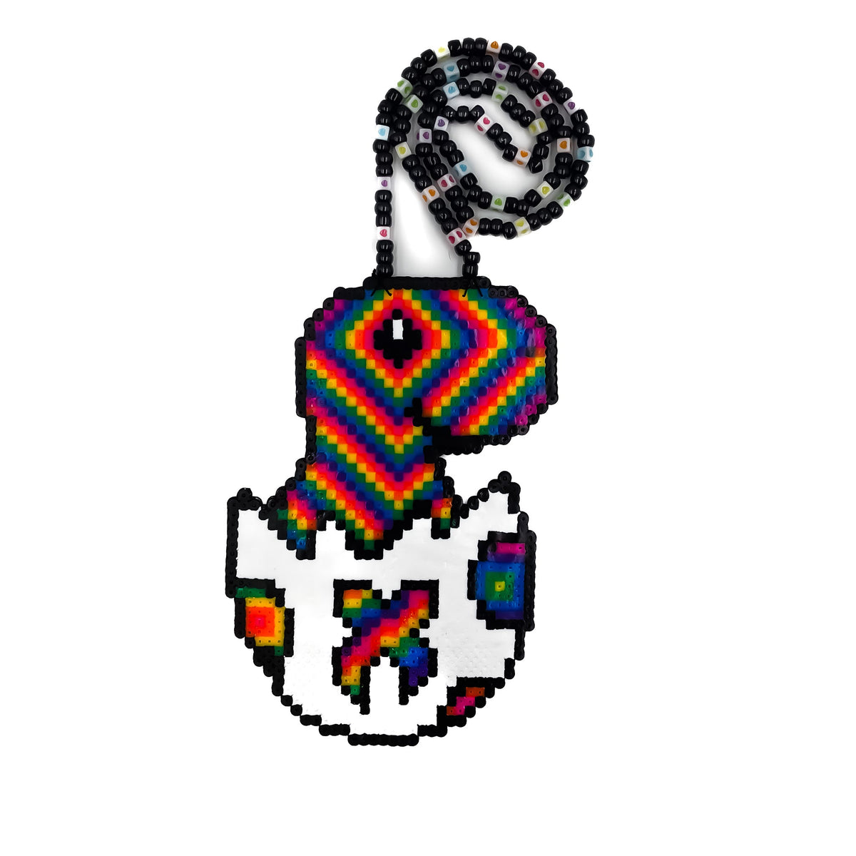 Excision Egg Dinosaur Perler Necklace (XL)