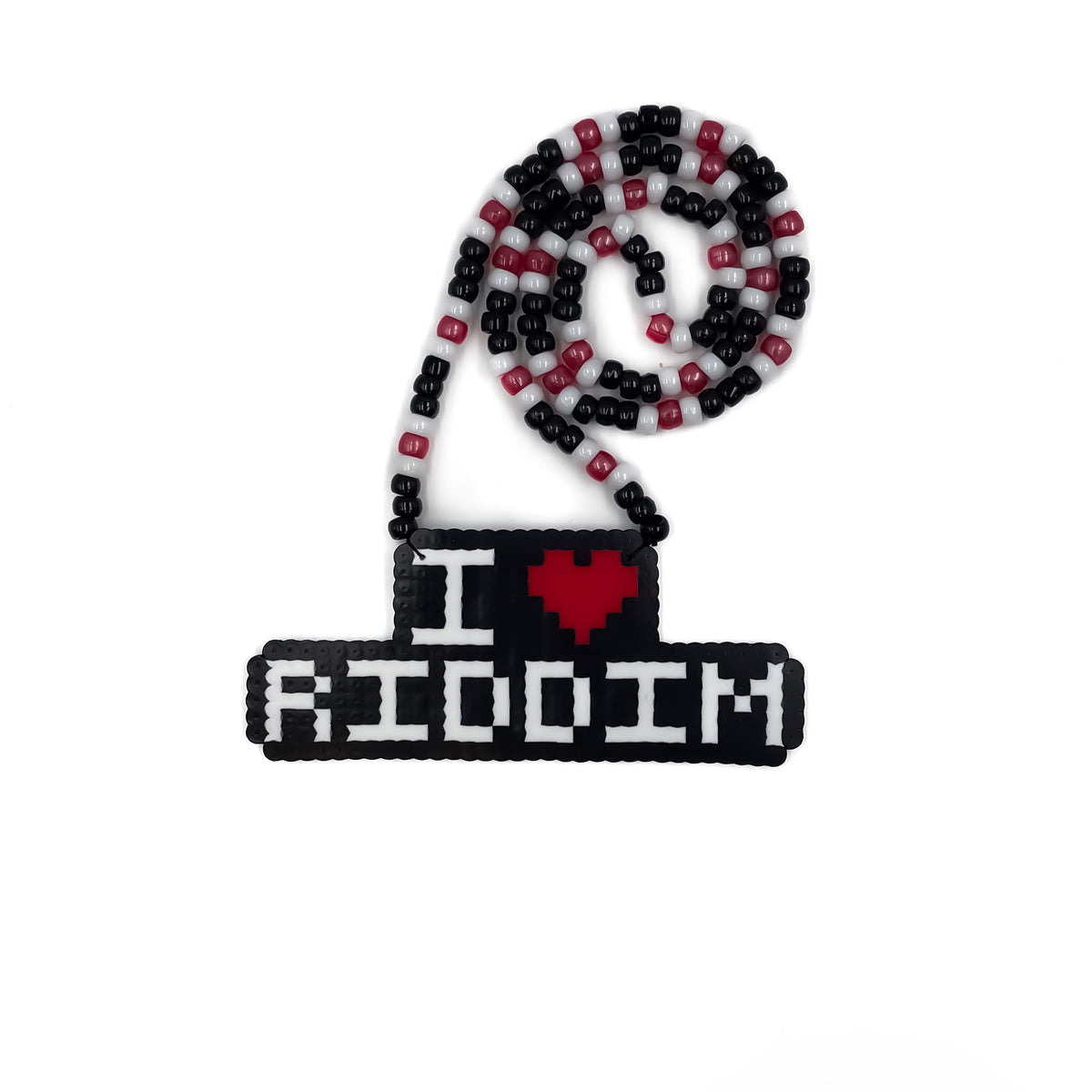 I Love Riddim Perler Necklace (Small)