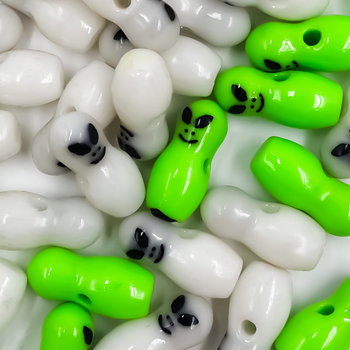 Alien Bowling Pin Kandi Bead