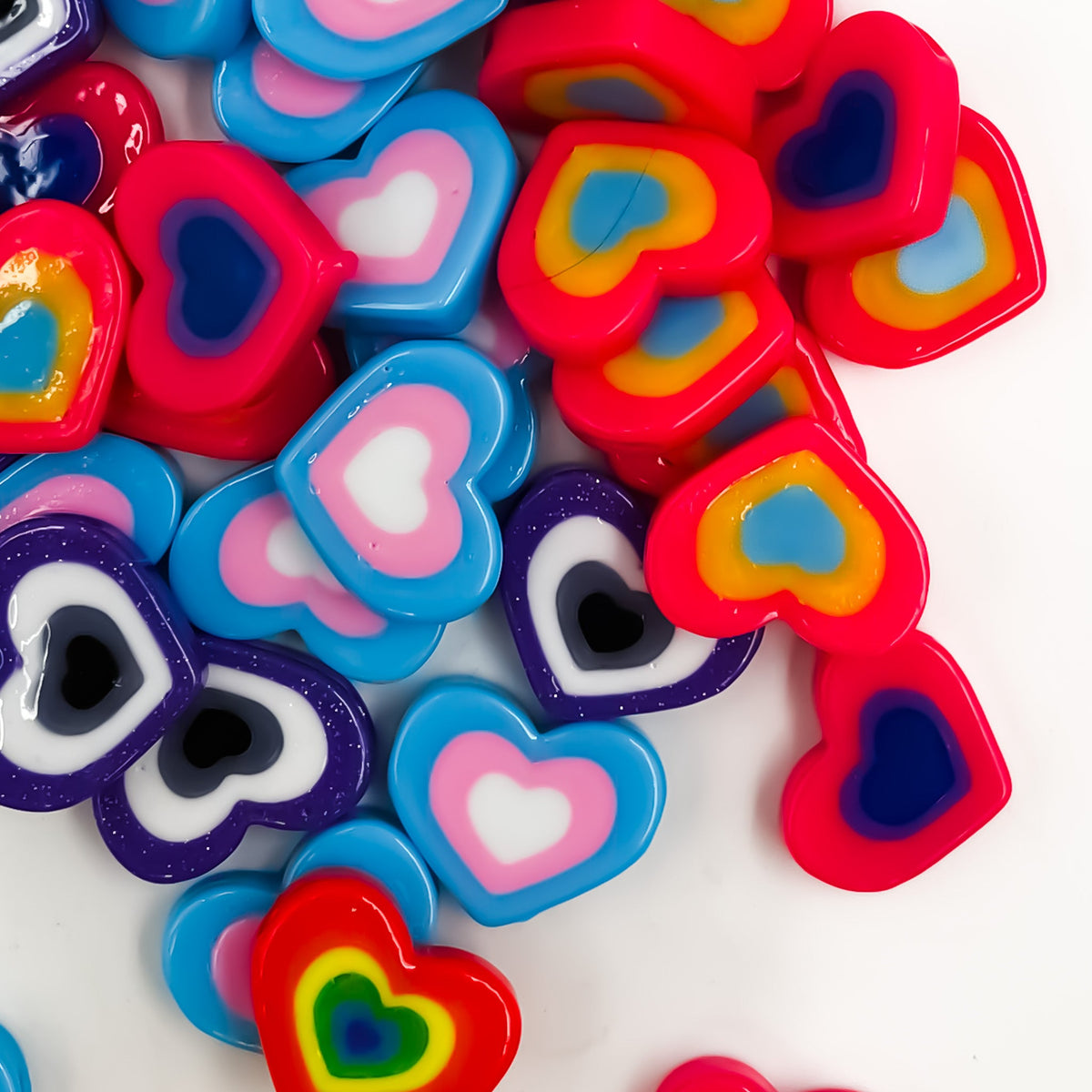 Pride Heart Kandi Bead
