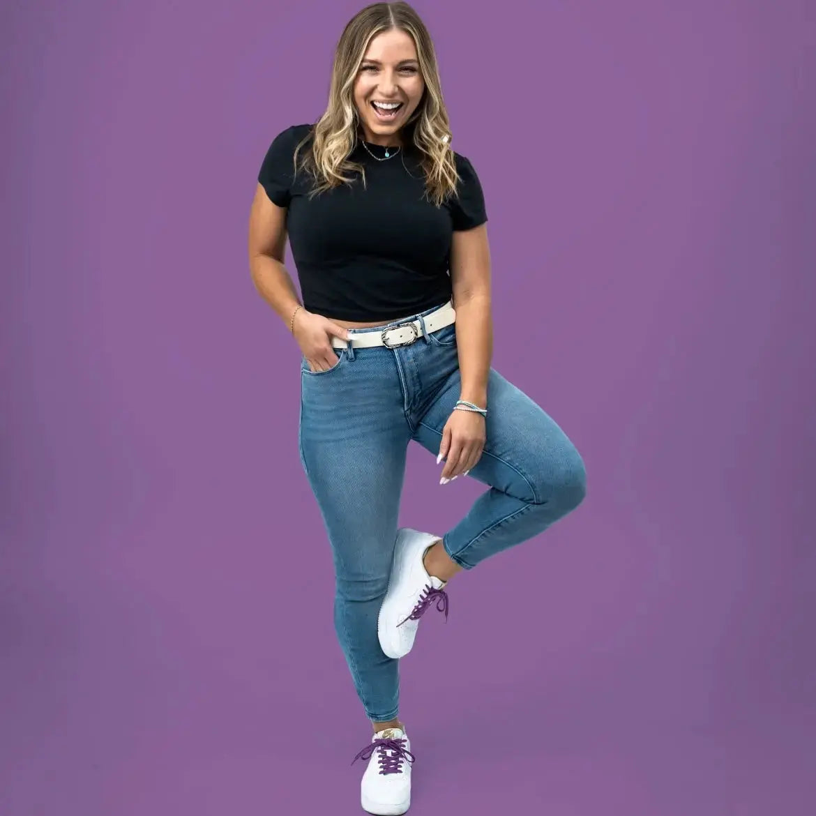 Cosmic Purple Elastic Shoelaces
