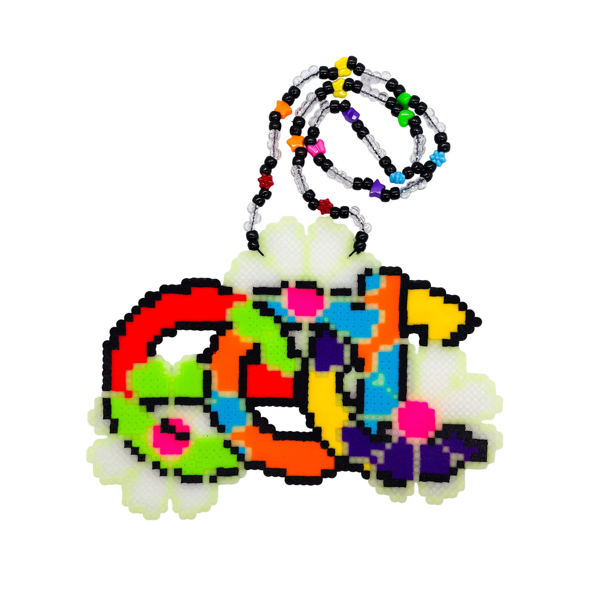EDC with Daisies Perler Necklace (XL)