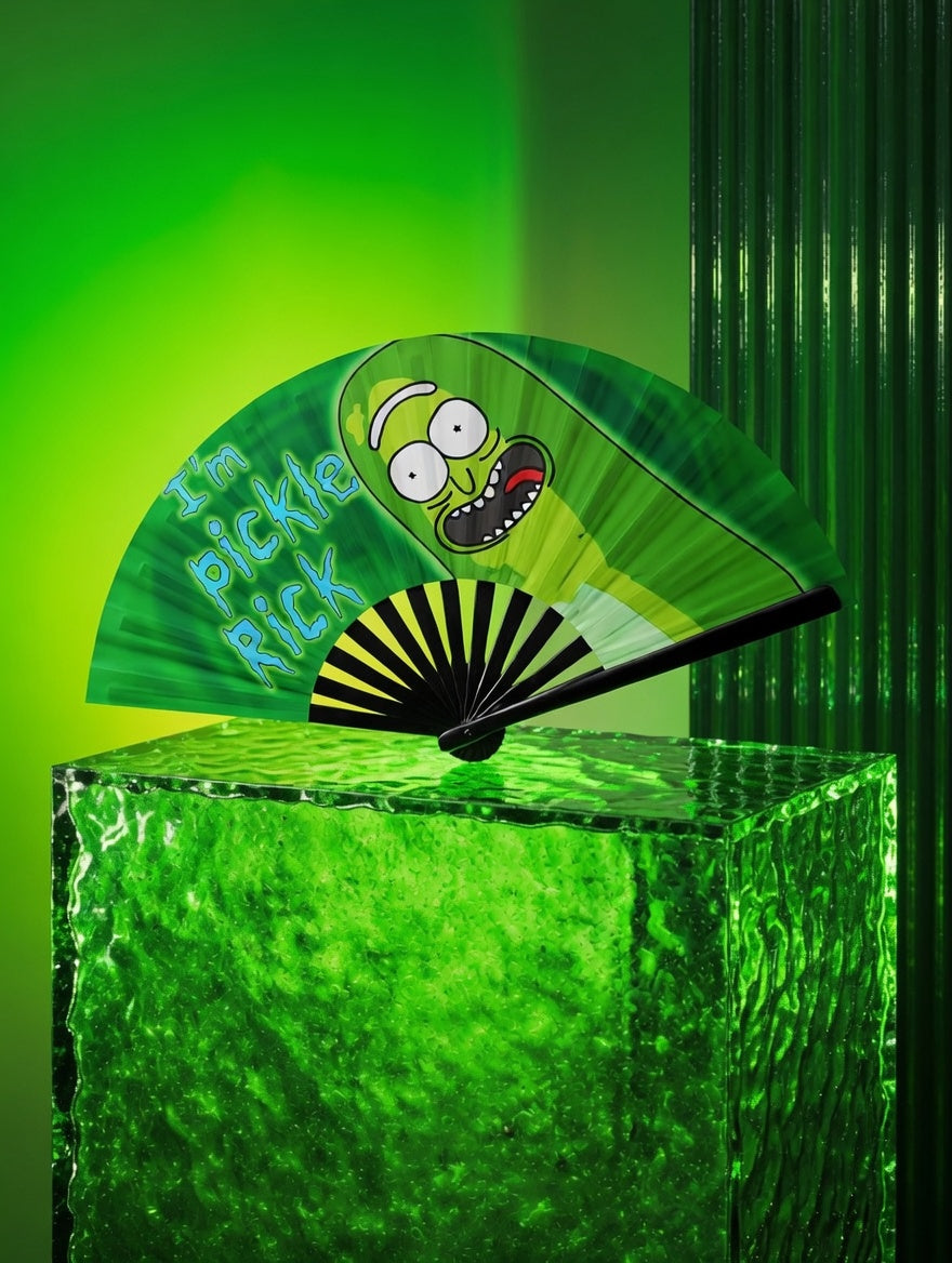 Pickle Rick Hand Fan