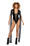 PVC Lace-Up Bodysuit