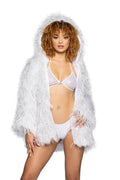 Electric Euphoria Light-Up Shag Hooded Coat