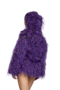 Electric Euphoria Light-Up Shag Hooded Coat