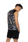 ElectroVibe Two-Tone Sleeveless Rave Tank