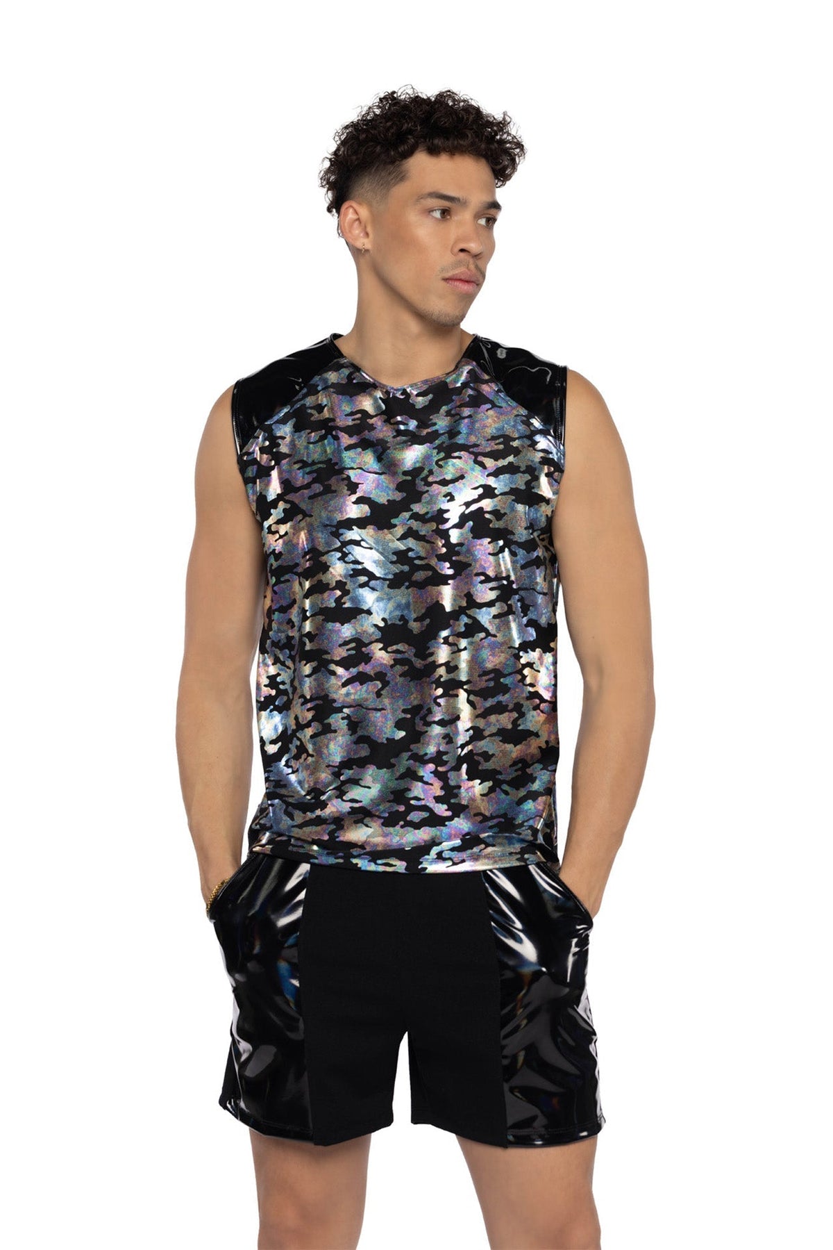 ElectroVibe Two-Tone Sleeveless Rave Tank