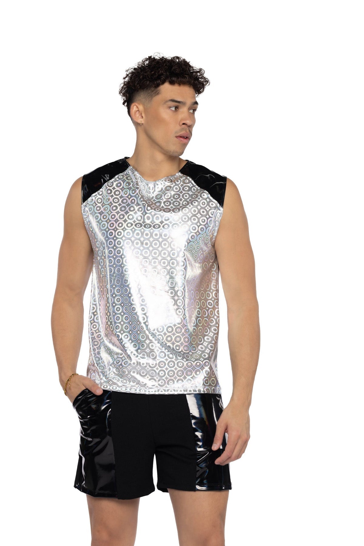 ElectroVibe Two-Tone Sleeveless Rave Tank