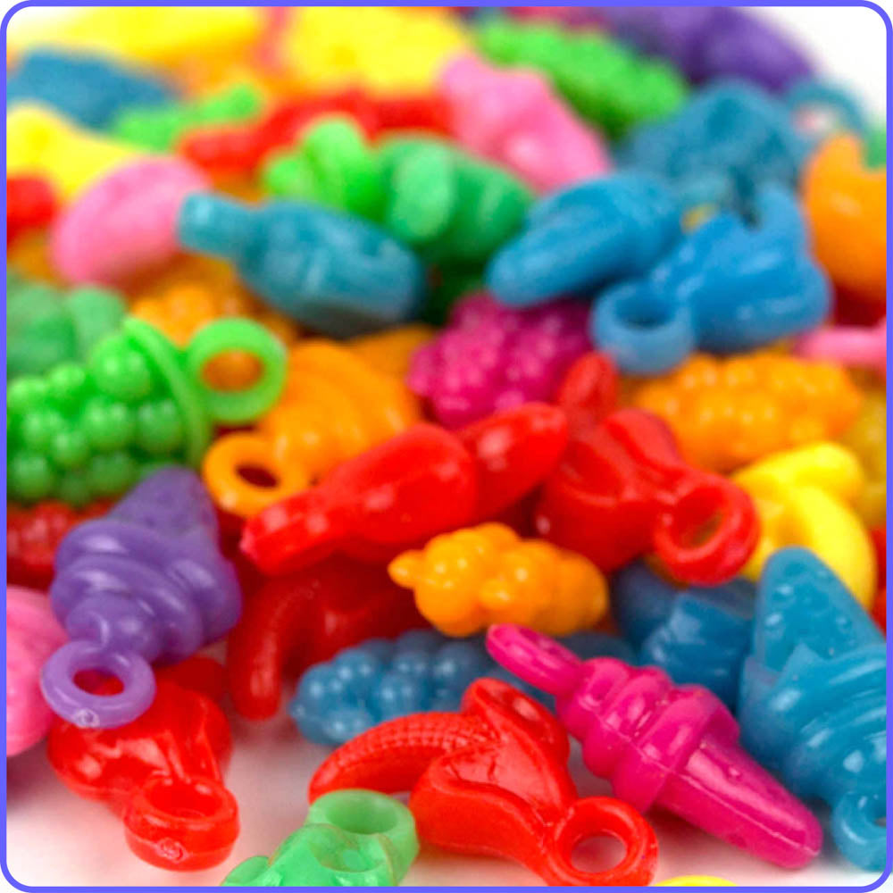 Multicolor Food Charms (100 Pack)