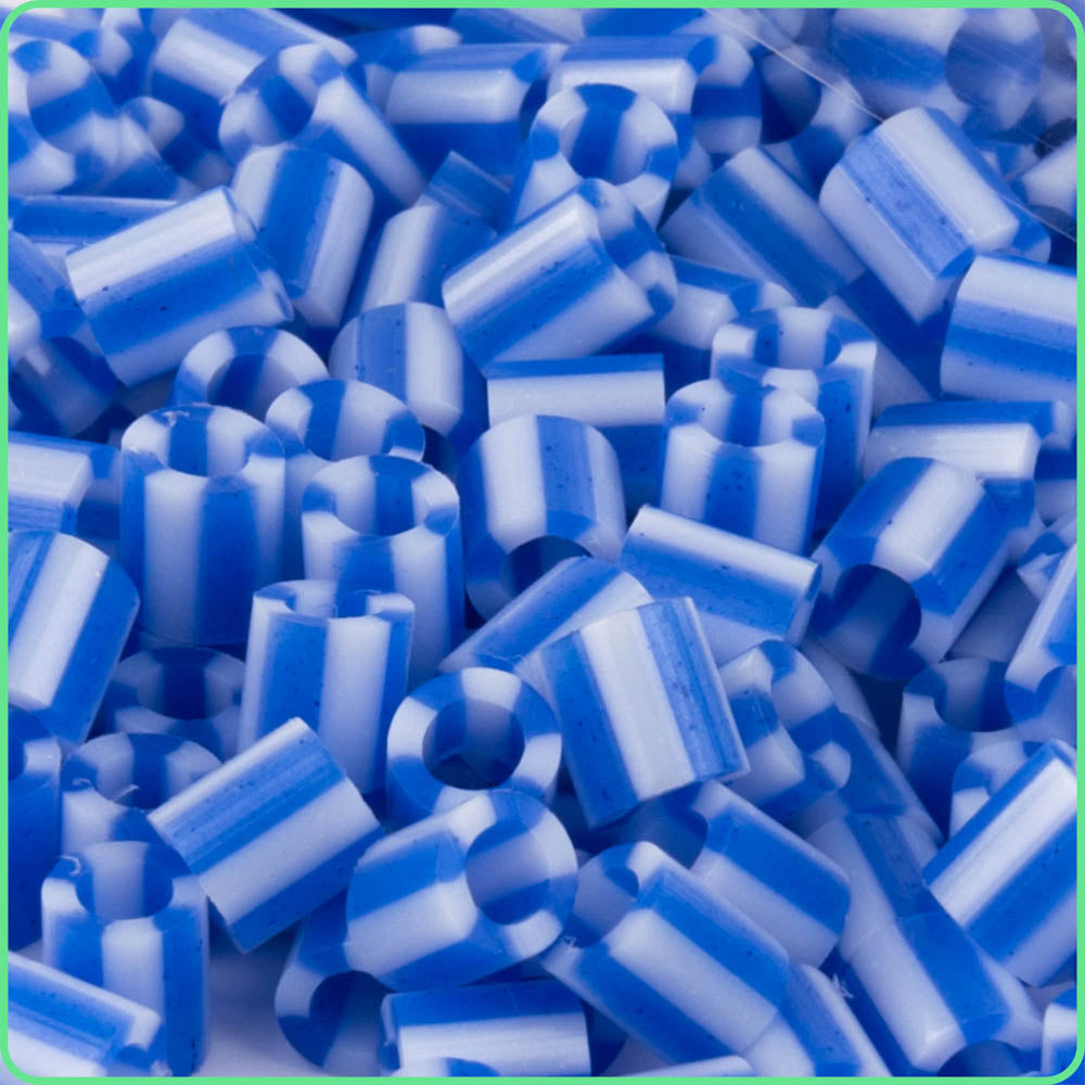 Candy Blue Stripe Fuse Beads (5mm, 300 Pack)